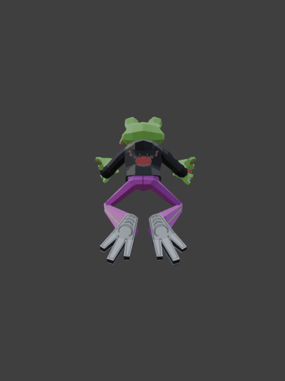 I also made the animations, this being the hit animation.